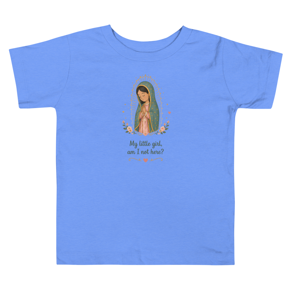 My Little Girl Guadalupe Toddler — Printful flat · Heather Columbia Blue