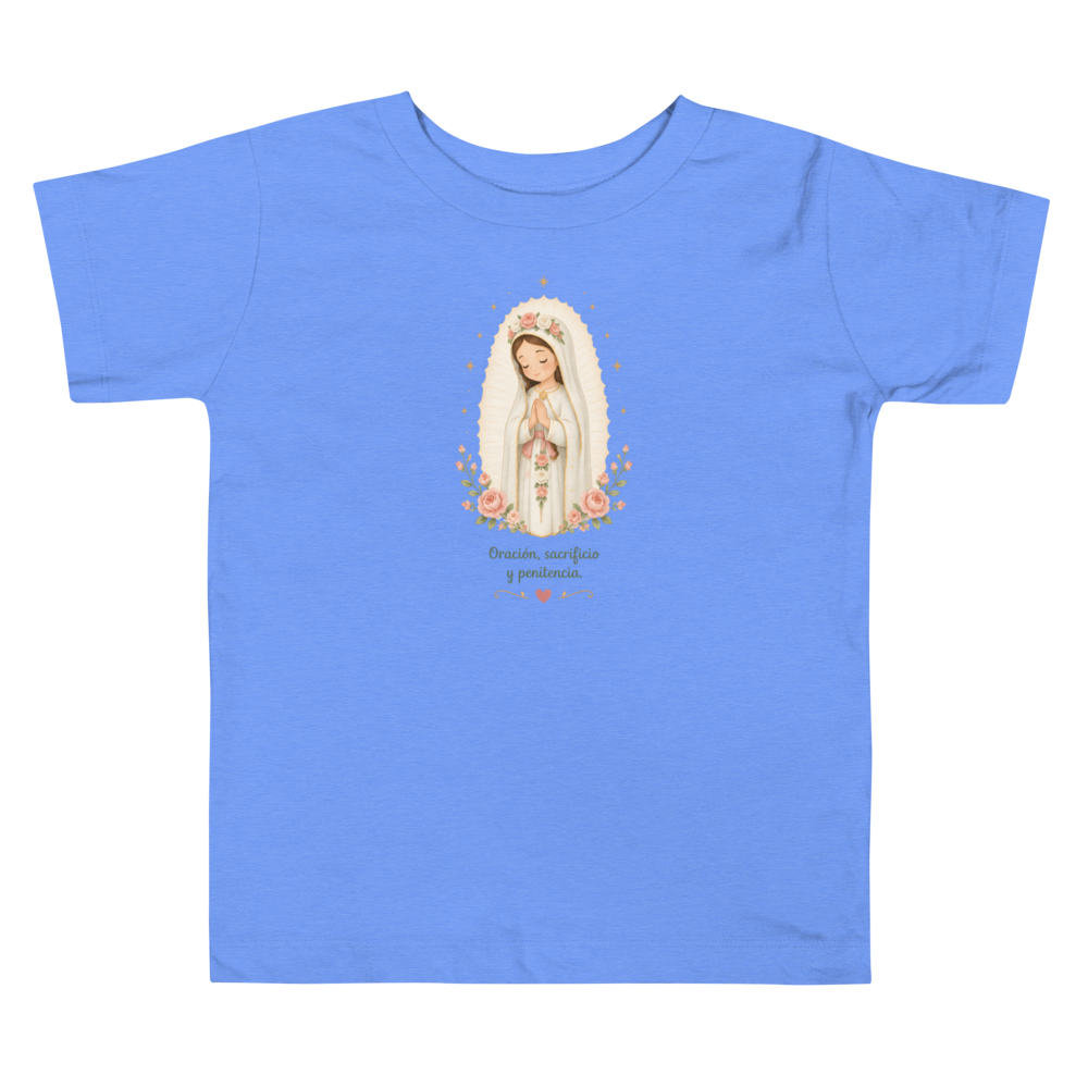 Oración Sacrificio Penitencia Toddler — Printful flat · Heather Columbia Blue
