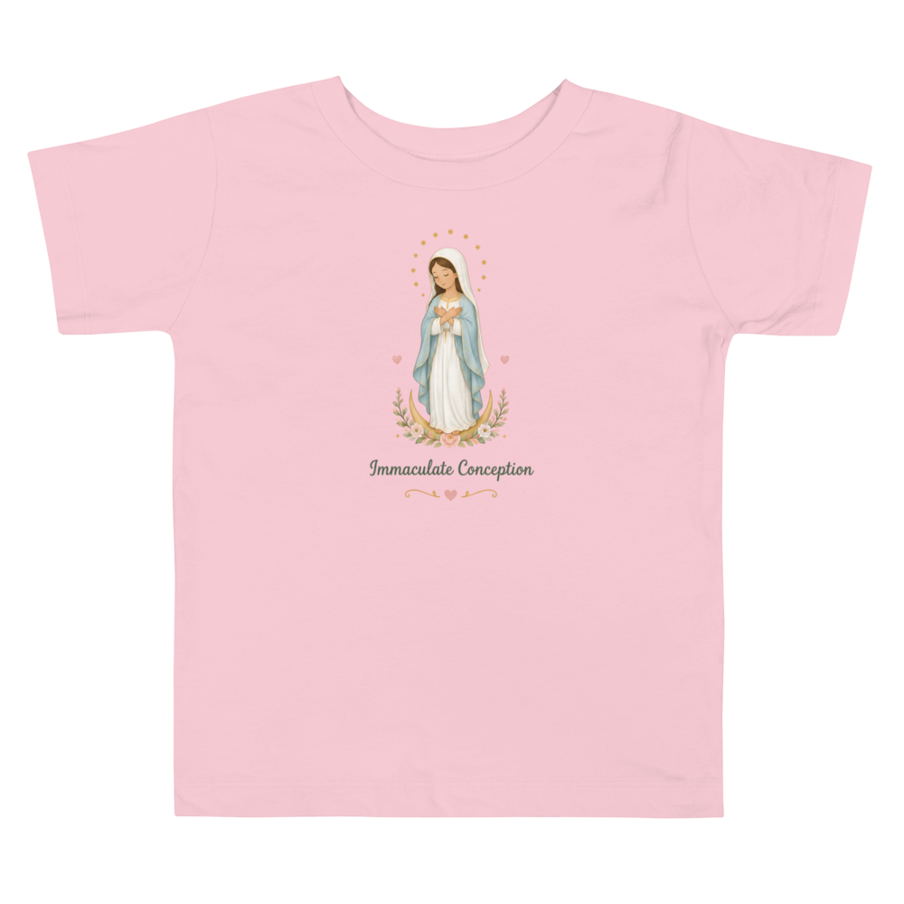 Immaculate Conception Toddler — Printful flat · Pink