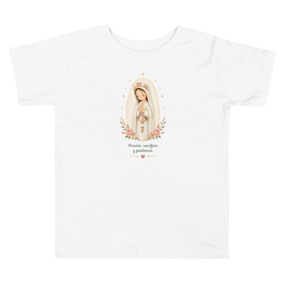 Oración Sacrificio Penitencia Toddler — Printful flat · White