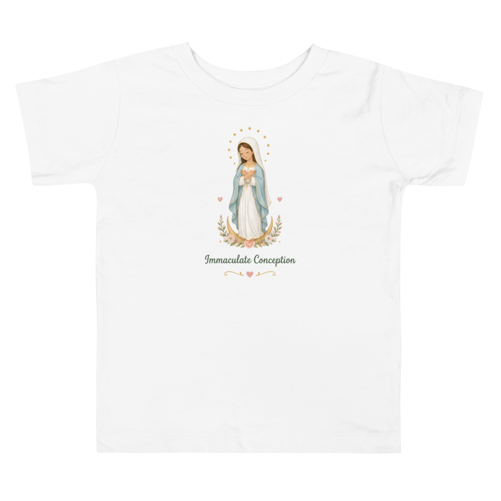 Immaculate Conception Toddler — Printful flat · White
