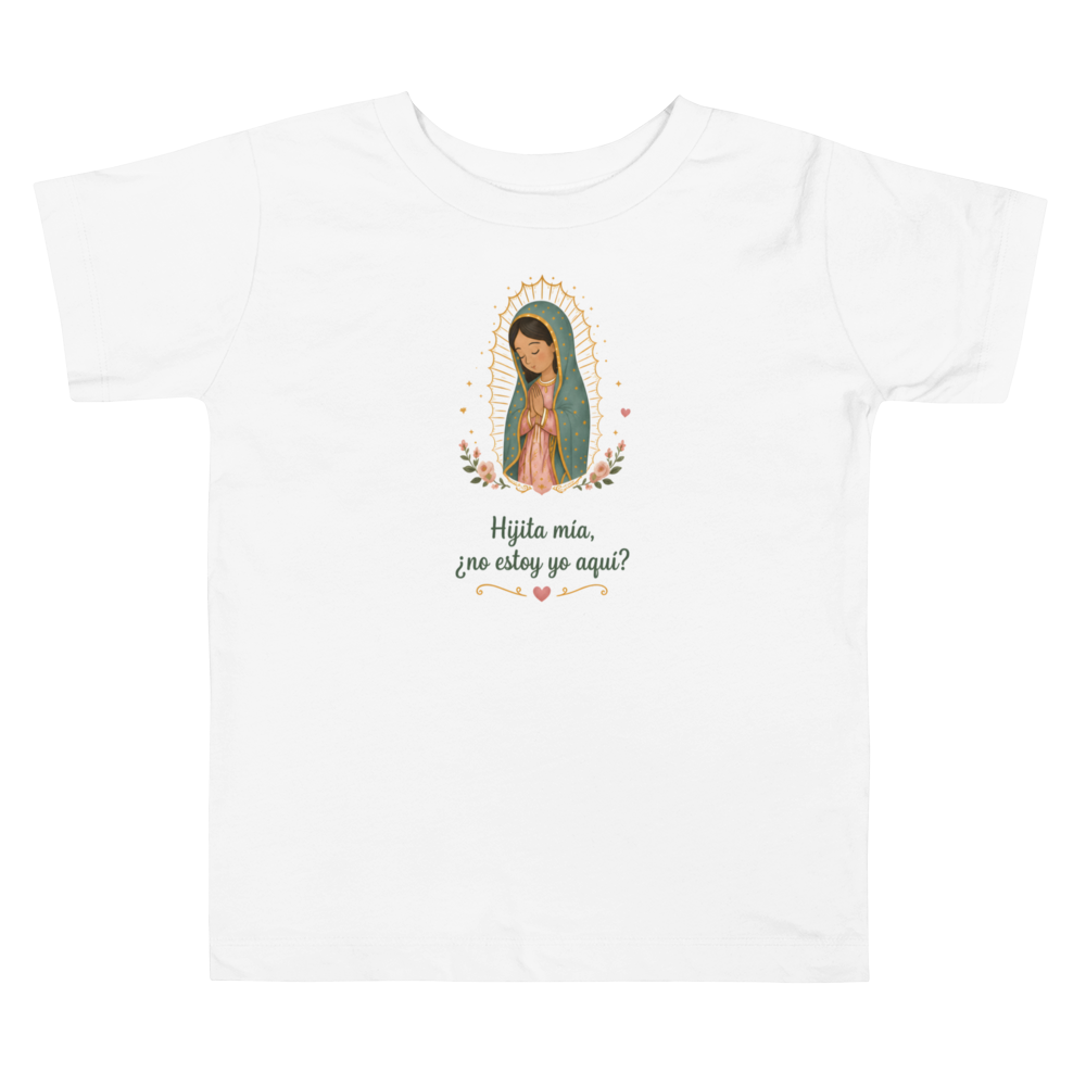 Hijita Mía Guadalupe Toddler — Printful flat · White