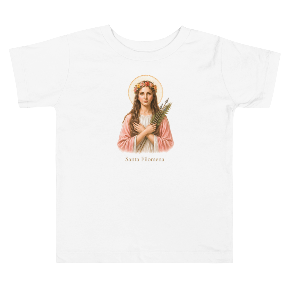 Santa Filomena Toddler — Printful flat · White