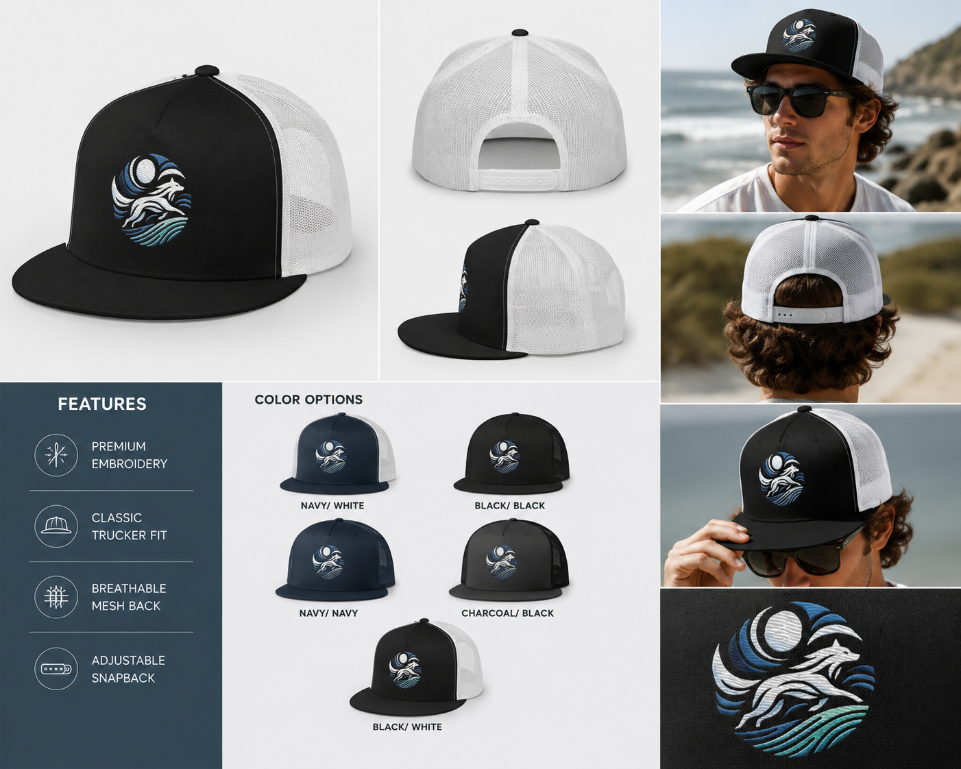 The Wolf Trucker Cap (Embroidered)