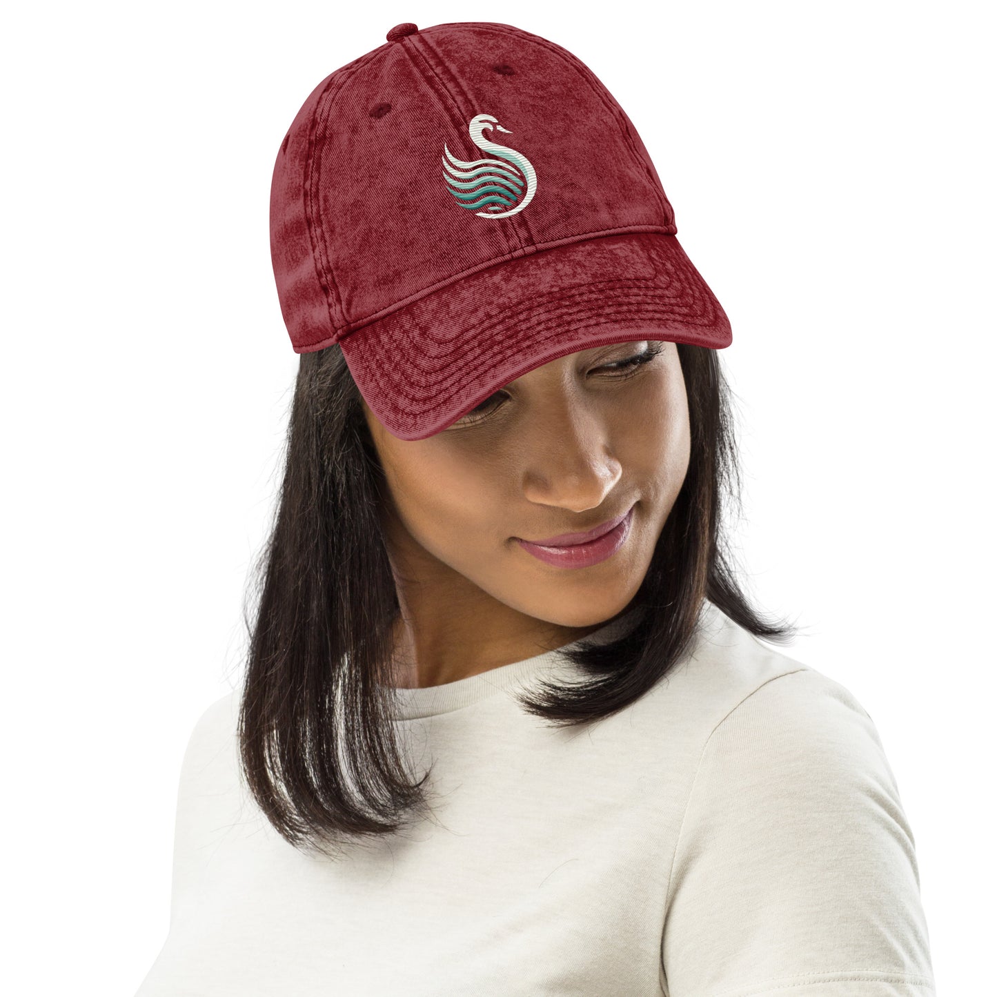 Swan Twill Cap Embroidery