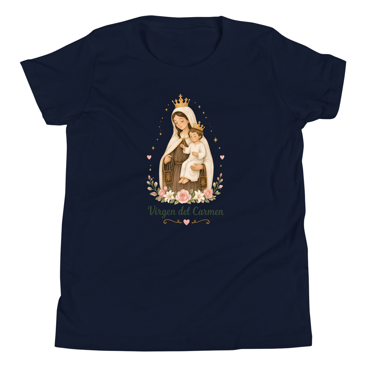 Virgen del Carmen Girls — Printful flat · Navy