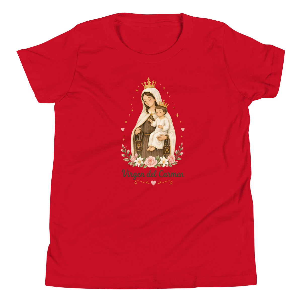 Virgen del Carmen Girls — Printful flat · Red