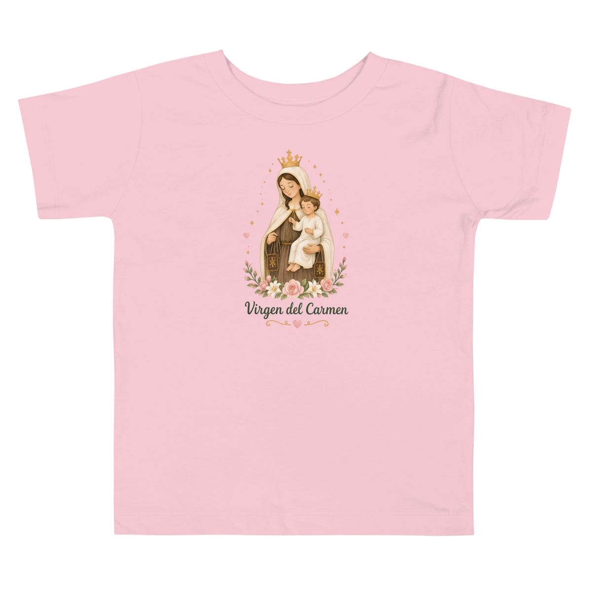 Virgen del Carmen Toddler — Printful flat · Pink