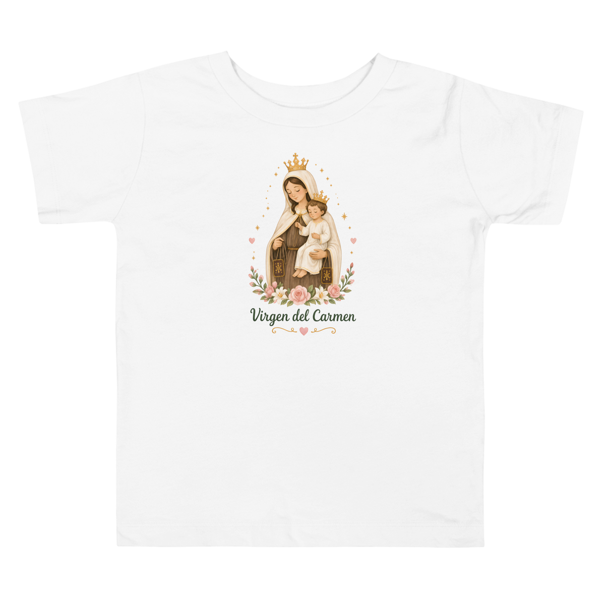 Virgen del Carmen Toddler — Printful flat · White