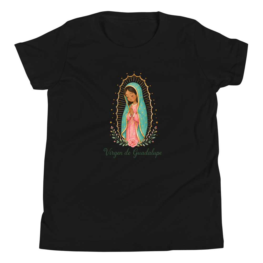 Virgen de Guadalupe Girls — Printful flat · Black