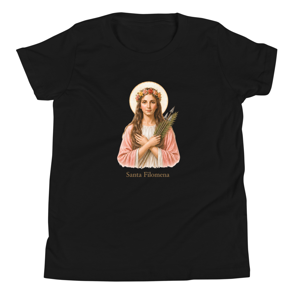 Santa Filomena Girls — Printful flat · Black