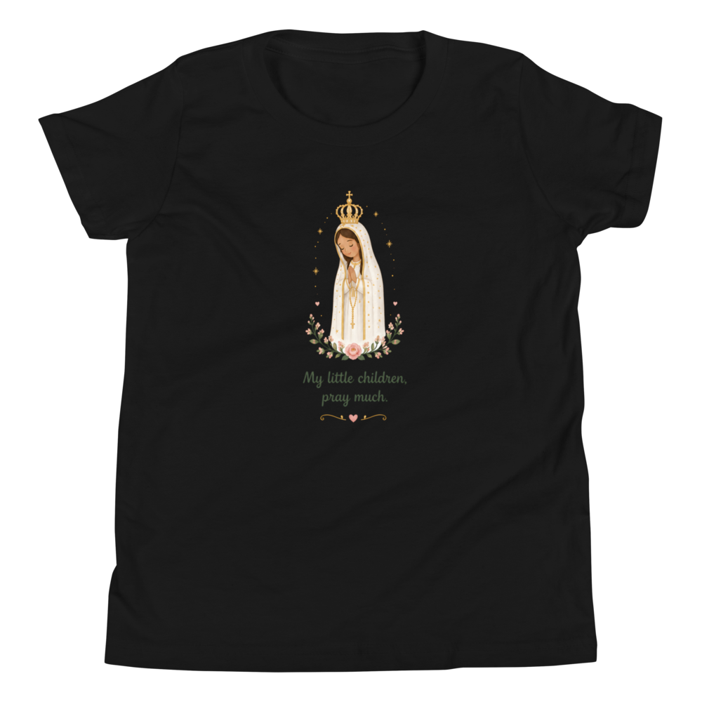 Pray Much Fátima Girls — Printful flat · Black