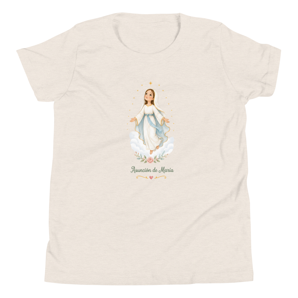 Asunción de María Girls — Printful flat · Heather Dust