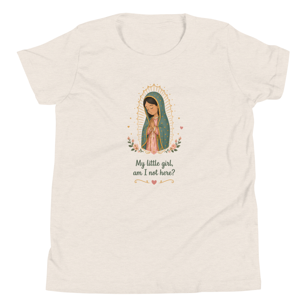 My Little Girl Guadalupe Girls — Printful flat · Heather Dust