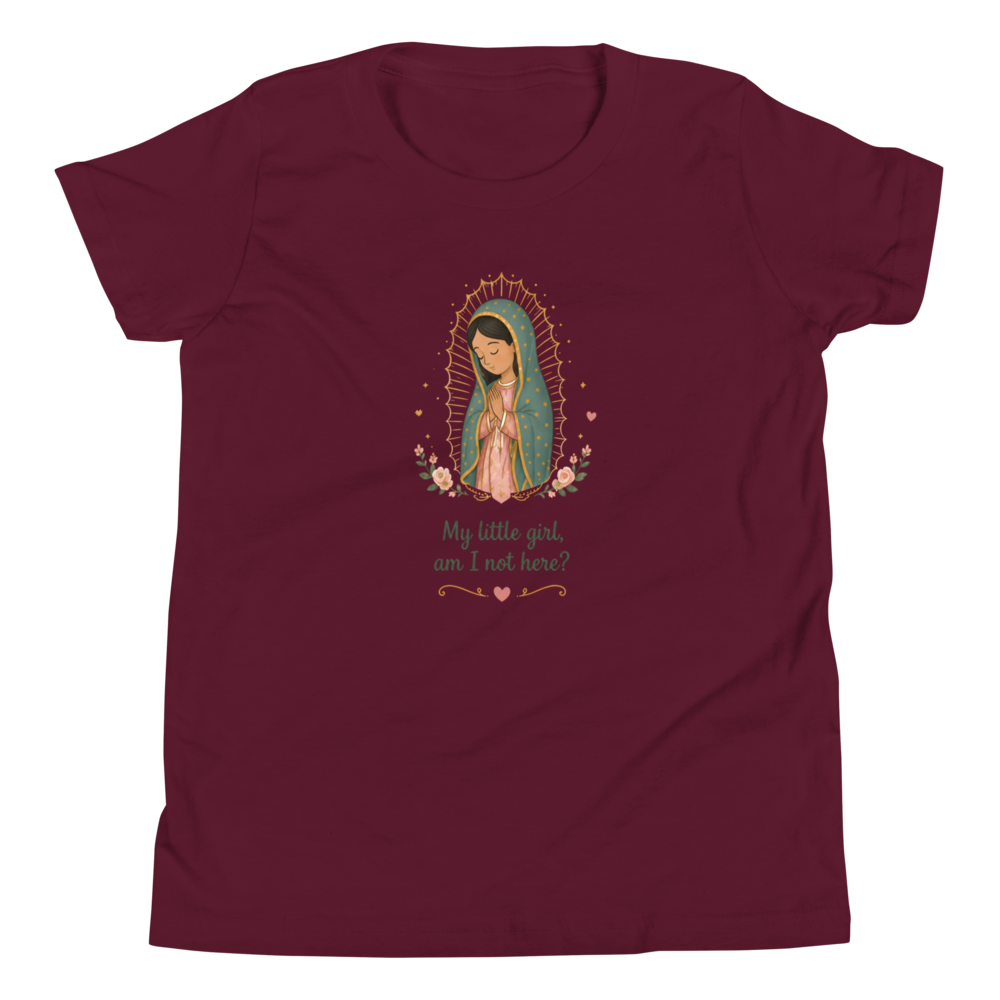 My Little Girl Guadalupe Girls — Printful flat · Maroon