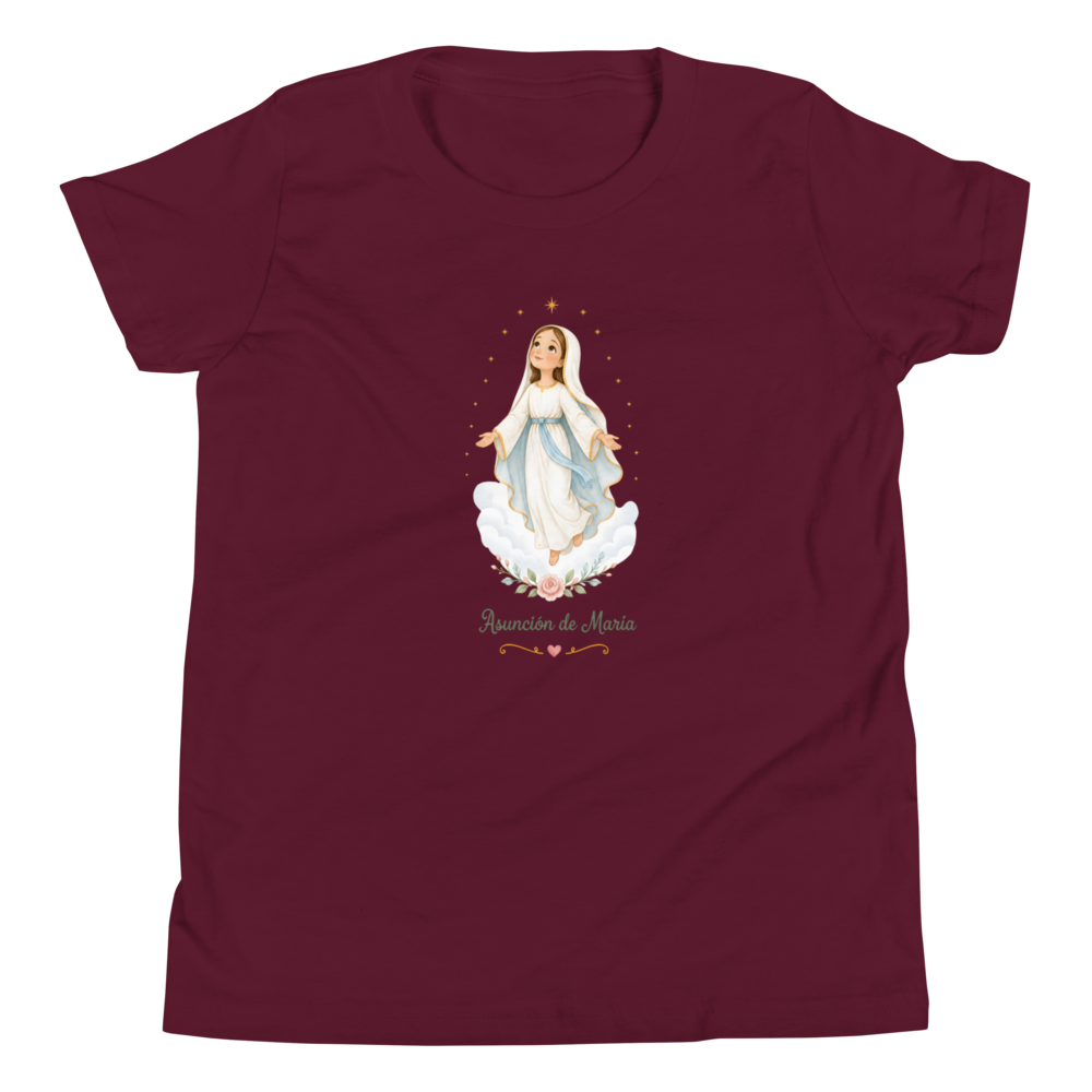 Asunción de María Girls — Printful flat · Maroon