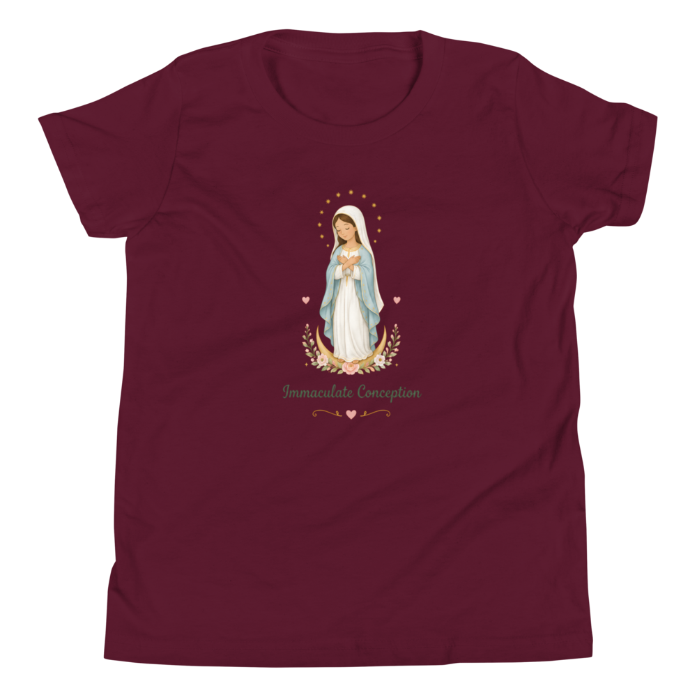 Immaculate Conception Girls — Printful flat · Maroon