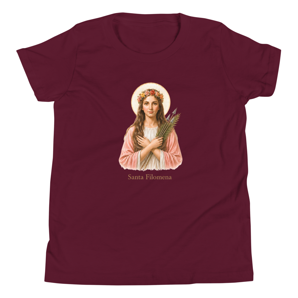 Santa Filomena Girls — Printful flat · Maroon