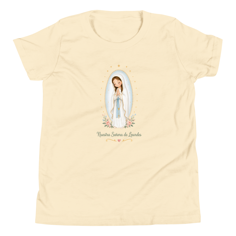 Nuestra Señora de Lourdes Girls — Printful flat · Natural