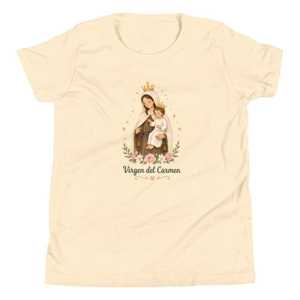 Virgen del Carmen Girls — Printful flat · Natural