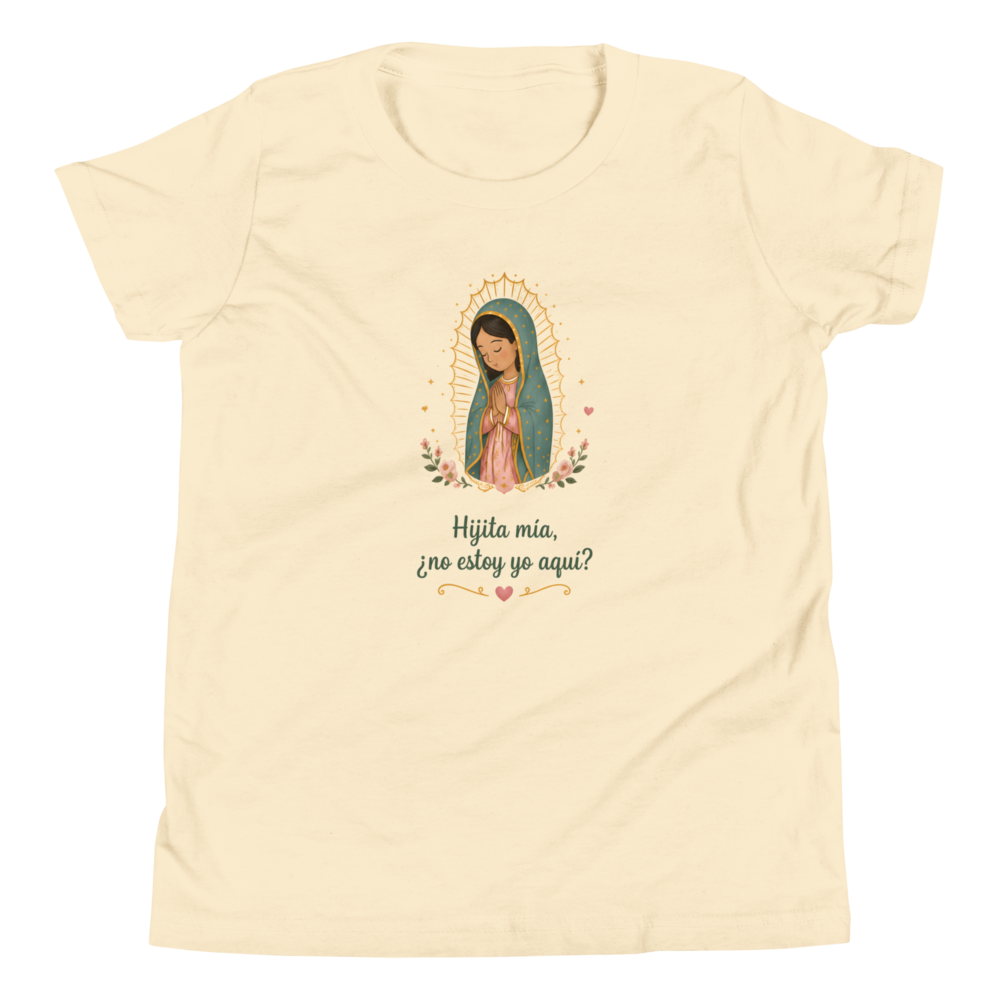 Hijita Mía Guadalupe Girls — Printful flat · Natural