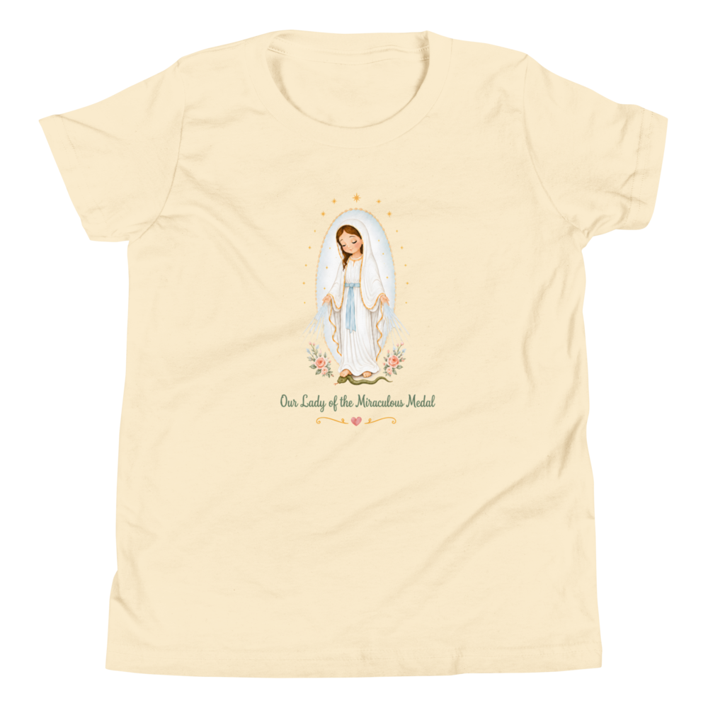 Our Lady of the Miraculous Medal Girls — Printful flat · Natural