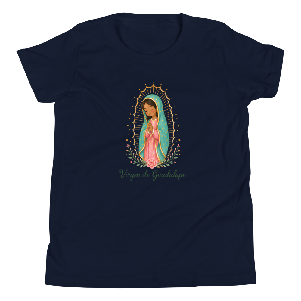 Virgen de Guadalupe Girls — Printful flat · Navy