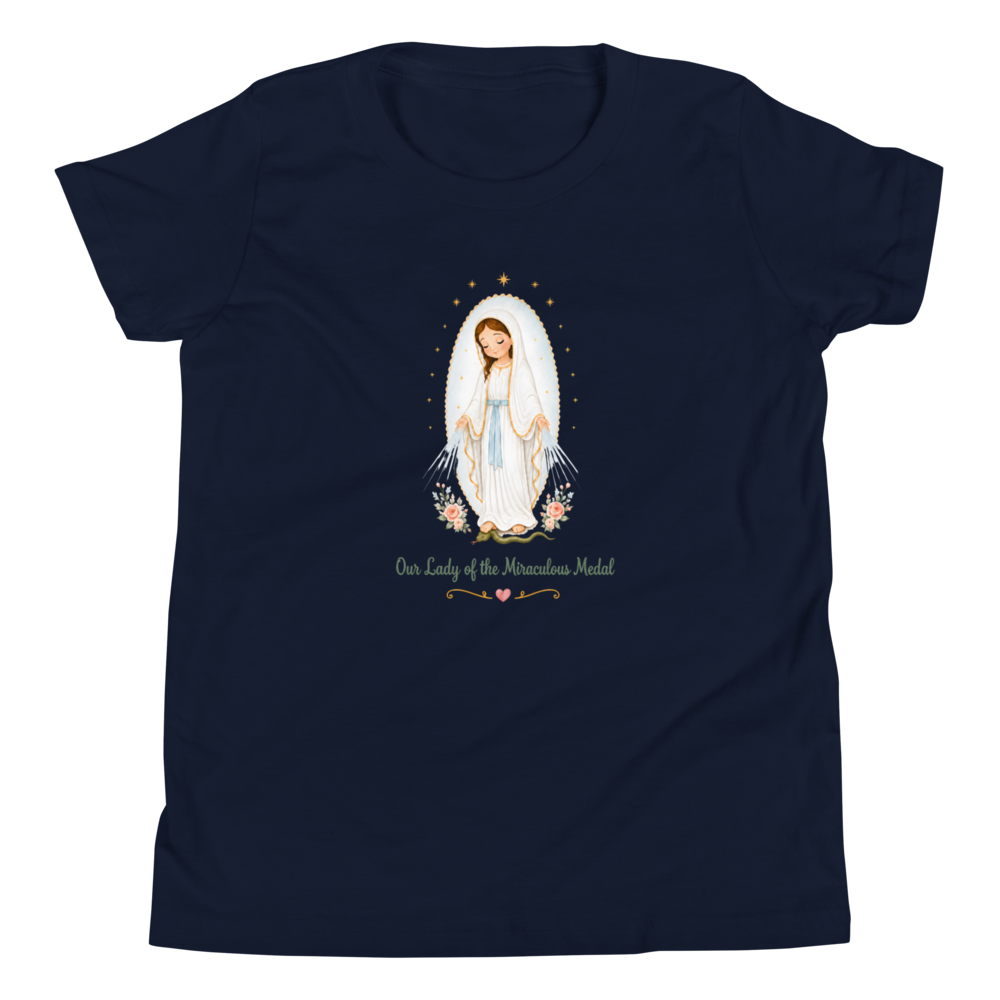 Our Lady of the Miraculous Medal Girls — Printful flat · Navy