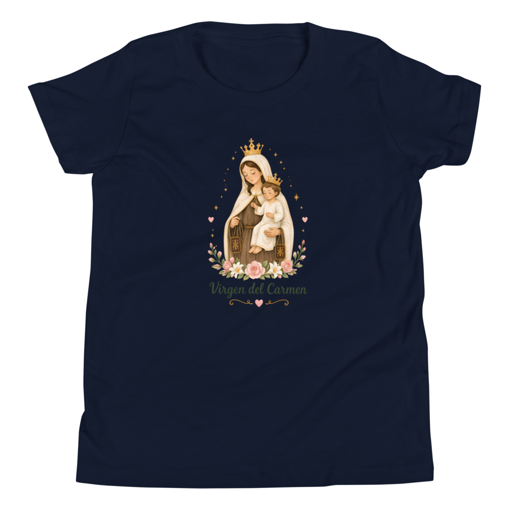 Virgen del Carmen Girls — Printful flat · Navy