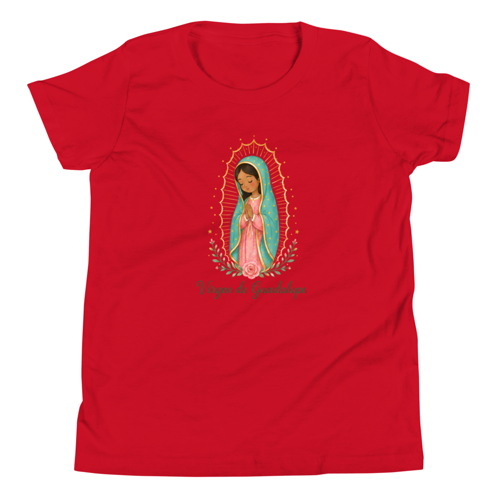 Virgen de Guadalupe Girls — Printful flat · Red