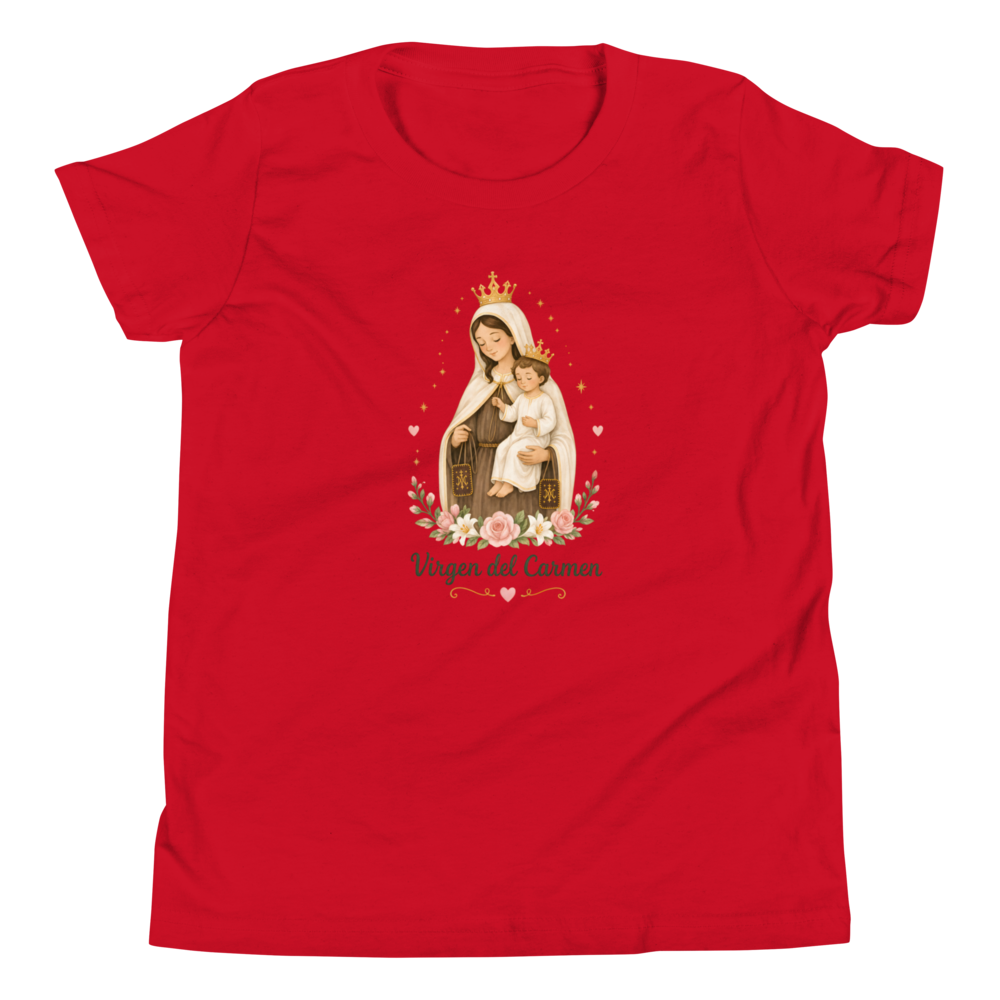 Virgen del Carmen Girls — Printful flat · Red