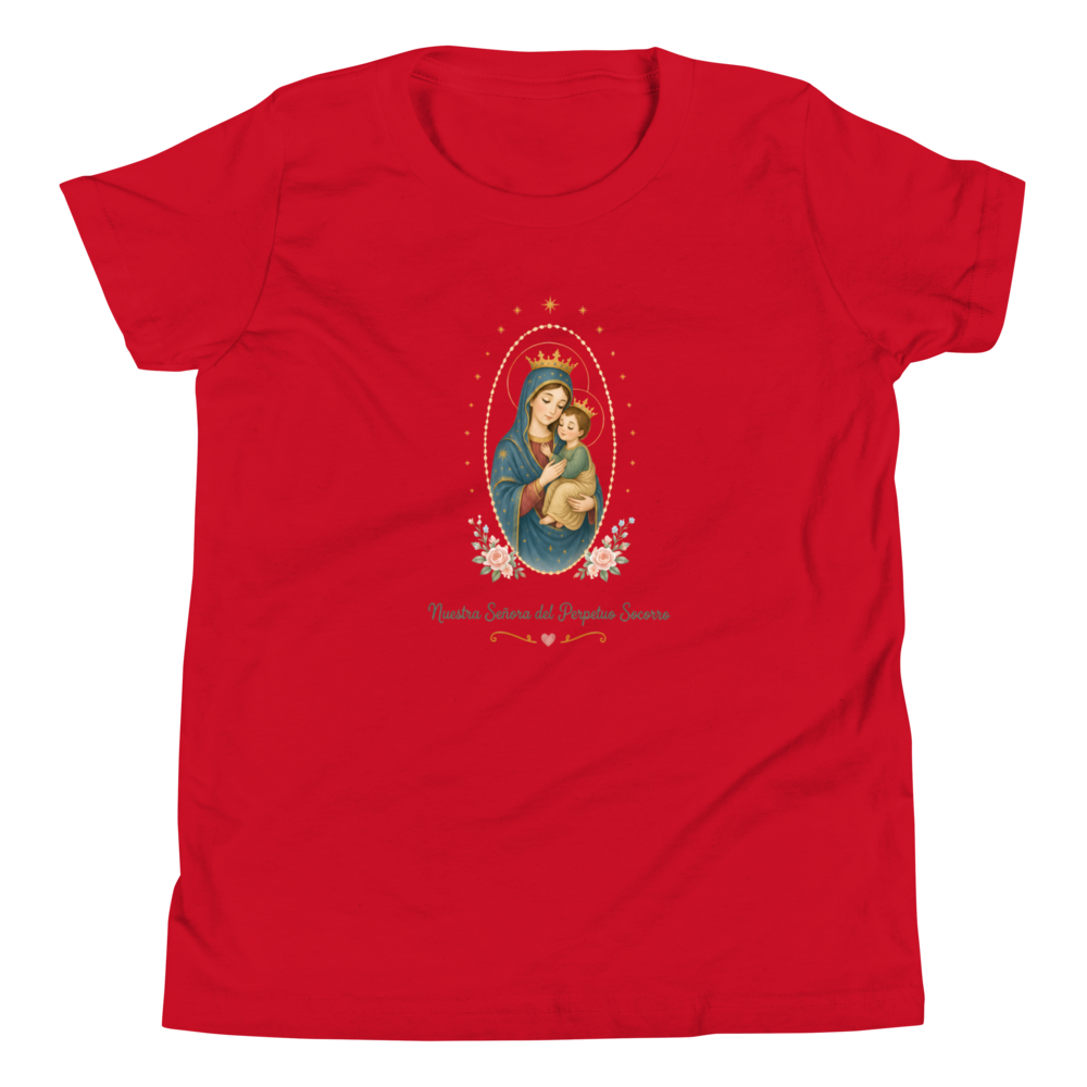 Nuestra Señora del Perpetuo Socorro Girls — Printful flat · Red