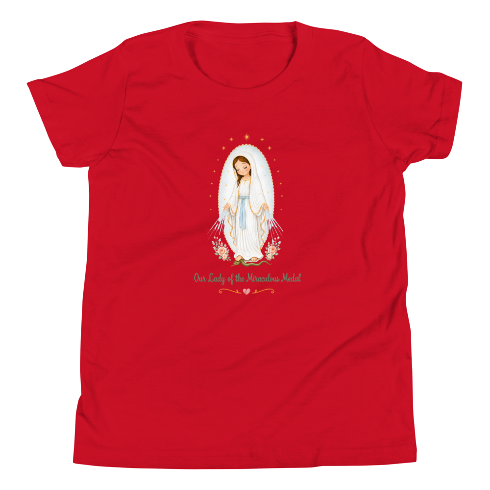 Our Lady of the Miraculous Medal Girls — Printful flat · Red